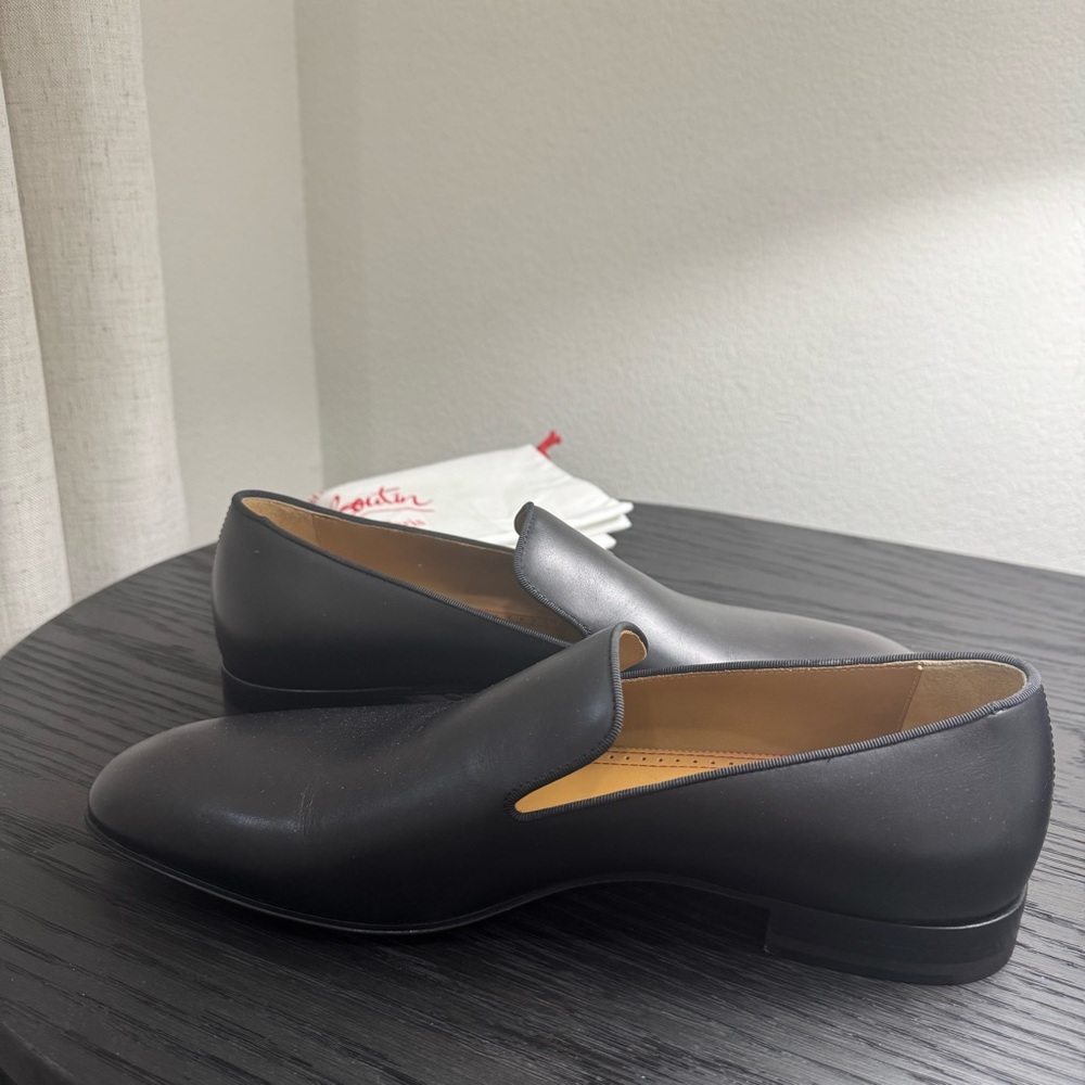 Christian Louboutin Dandelion Loafer Dress Shoe Leather Black 41 - Picture 4 of 8
